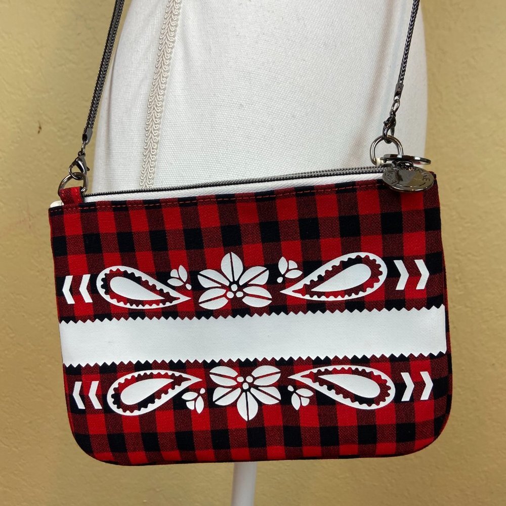 NWOT Le Pandorine Italian Crossbody bag red white